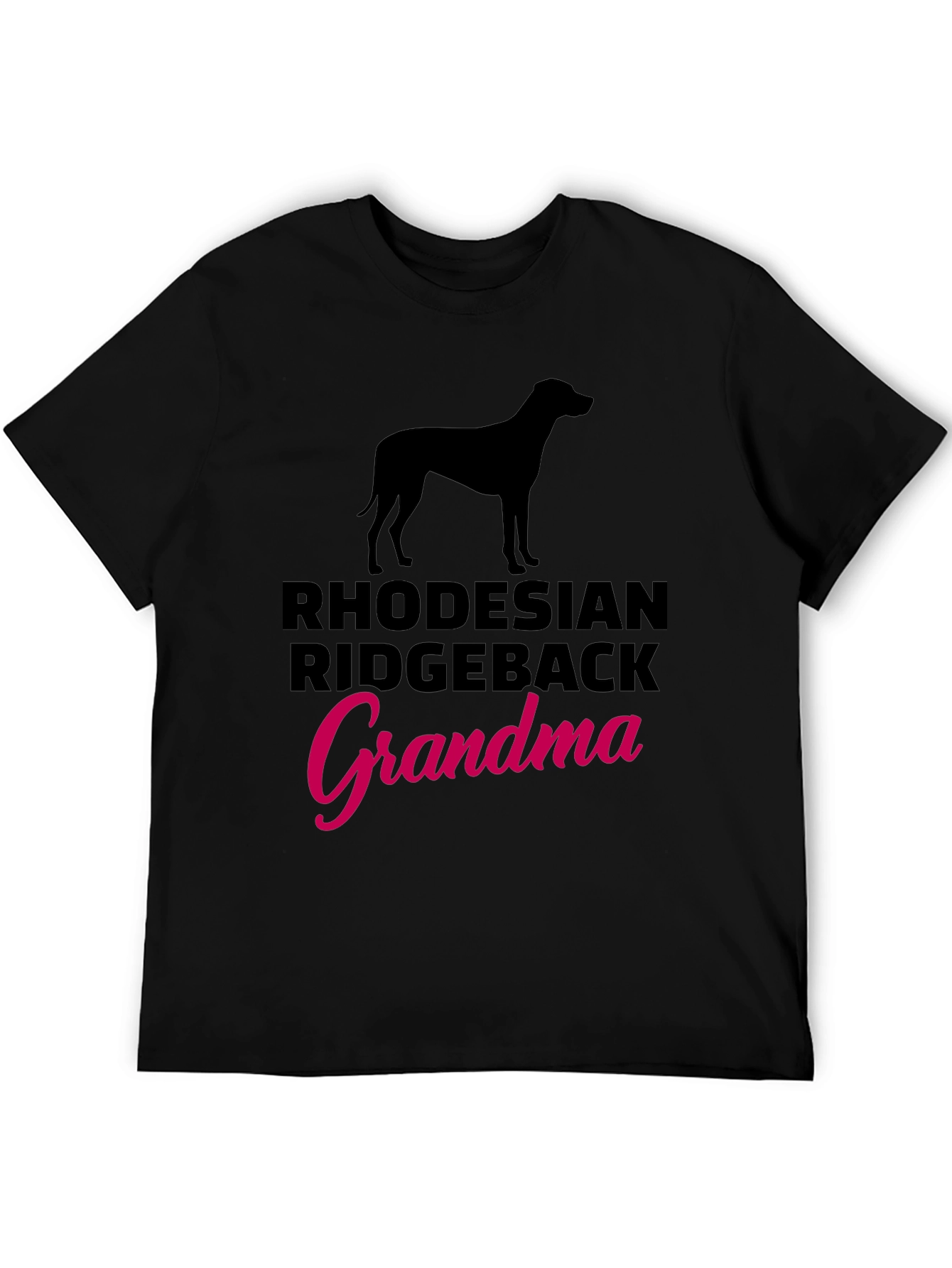 Rhodesian Ridgeback Grandma Black T-Shirt