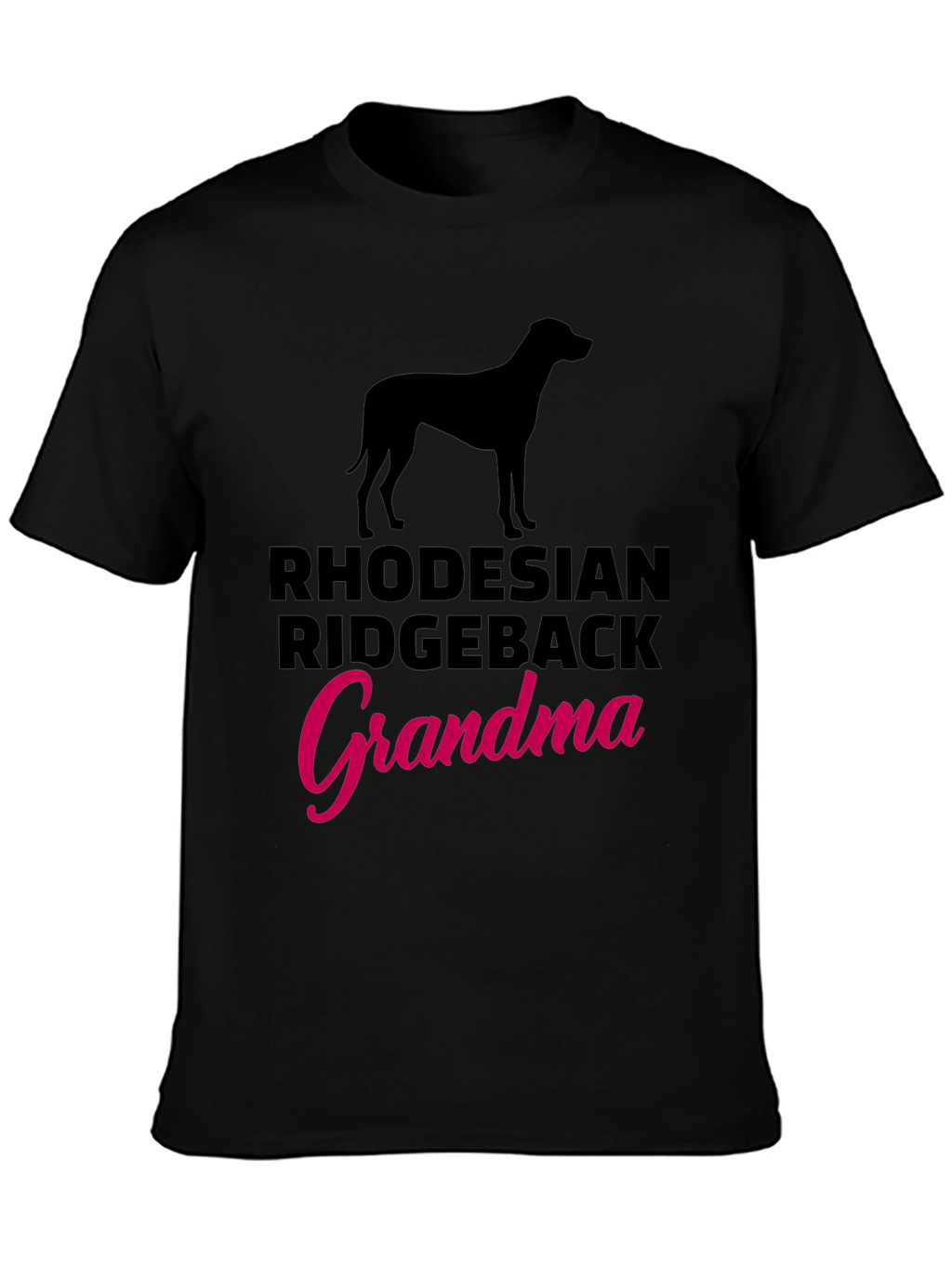 Rhodesian Ridgeback Grandma Black T-Shirt