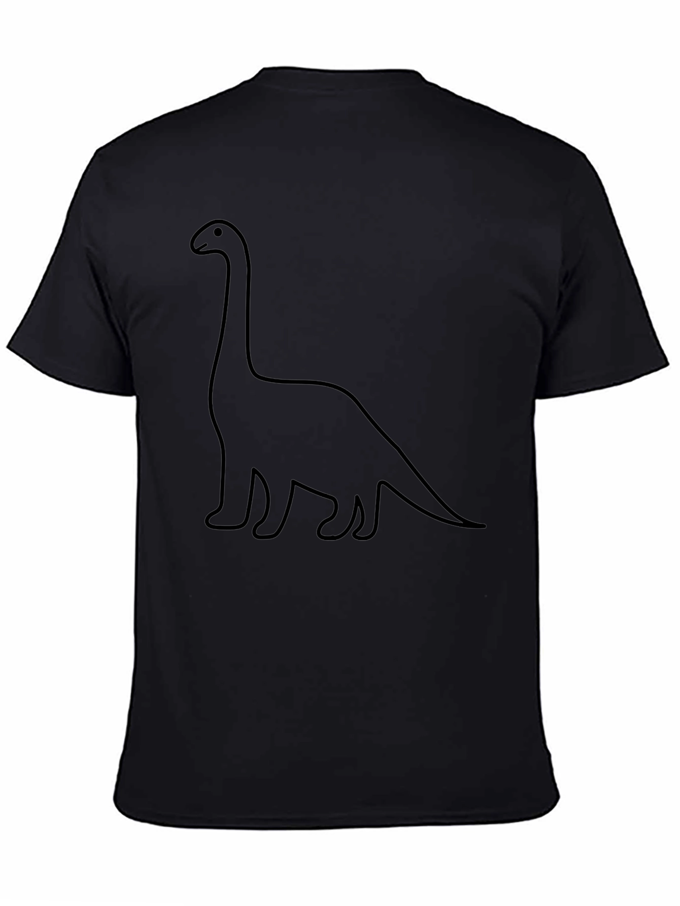 Dino Outline Graphic Tee - Classic Black T-Shirt
