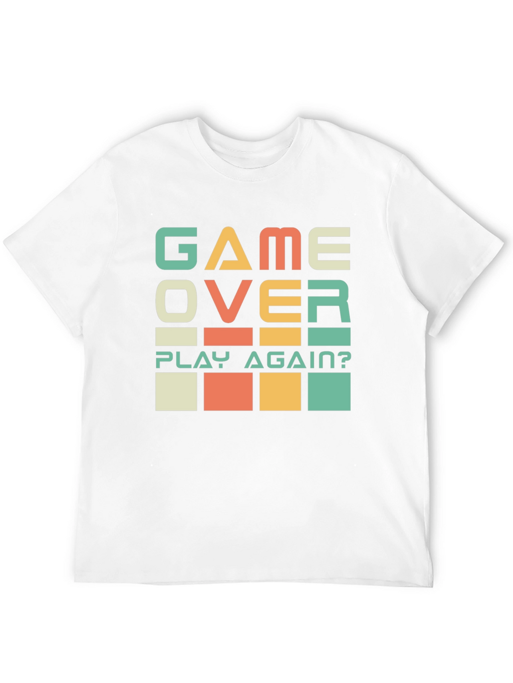 Game Over? Play Again? Black Graphic T-Shirt