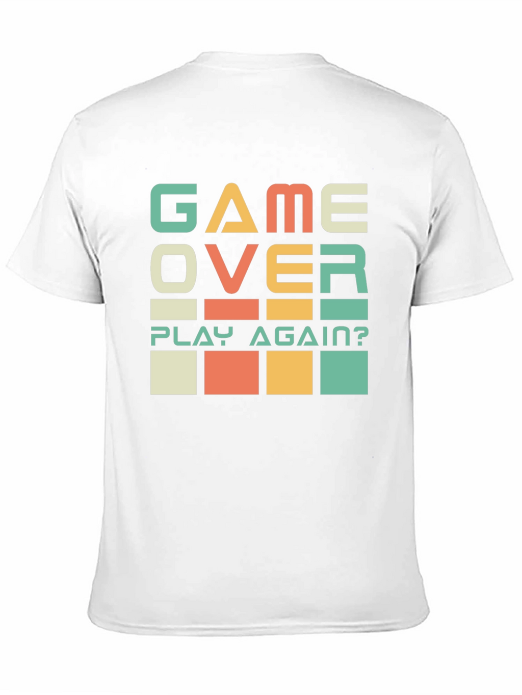 Game Over? Play Again? Black Graphic T-Shirt