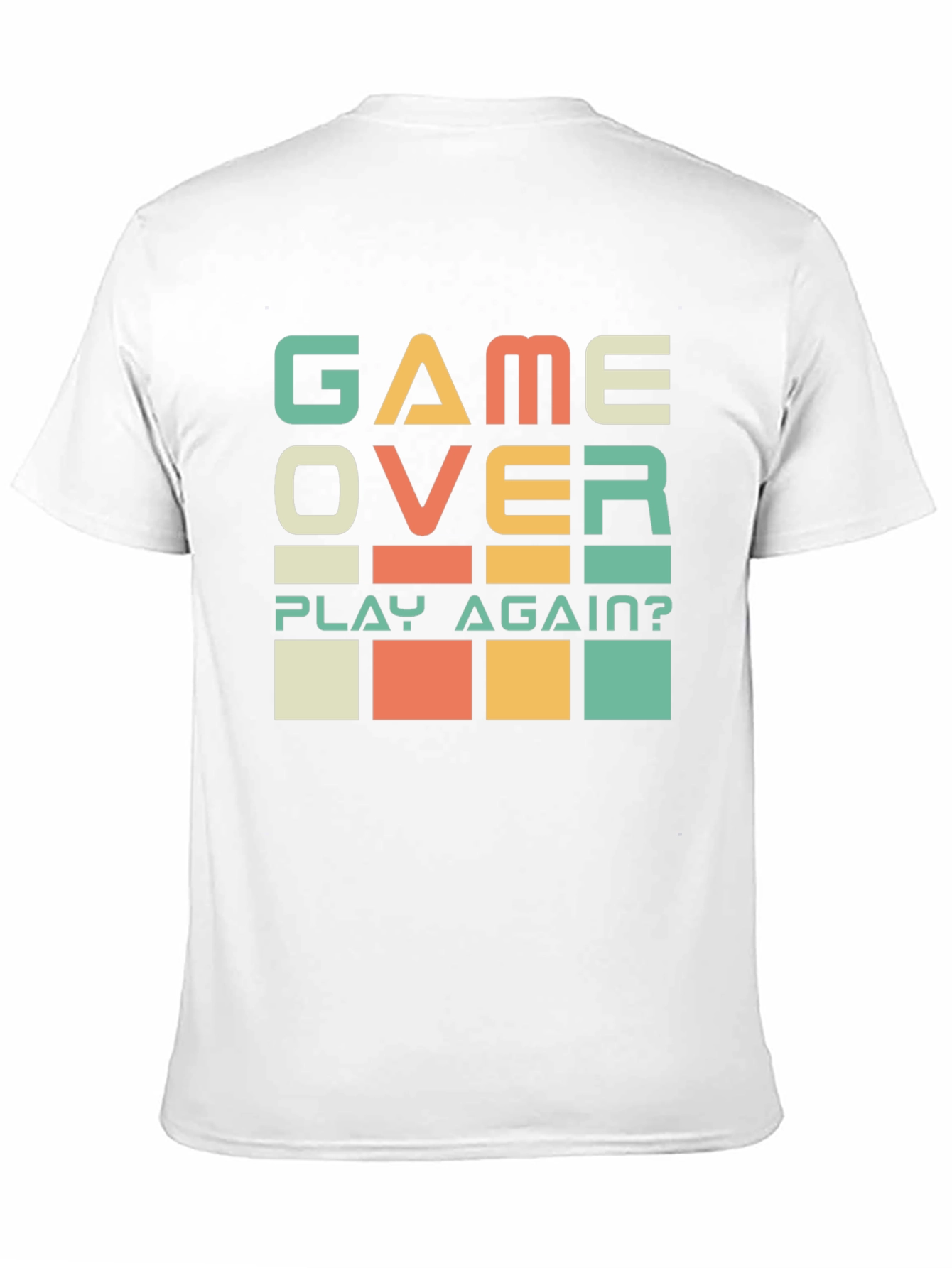 Game Over? Play Again? Black Graphic T-Shirt