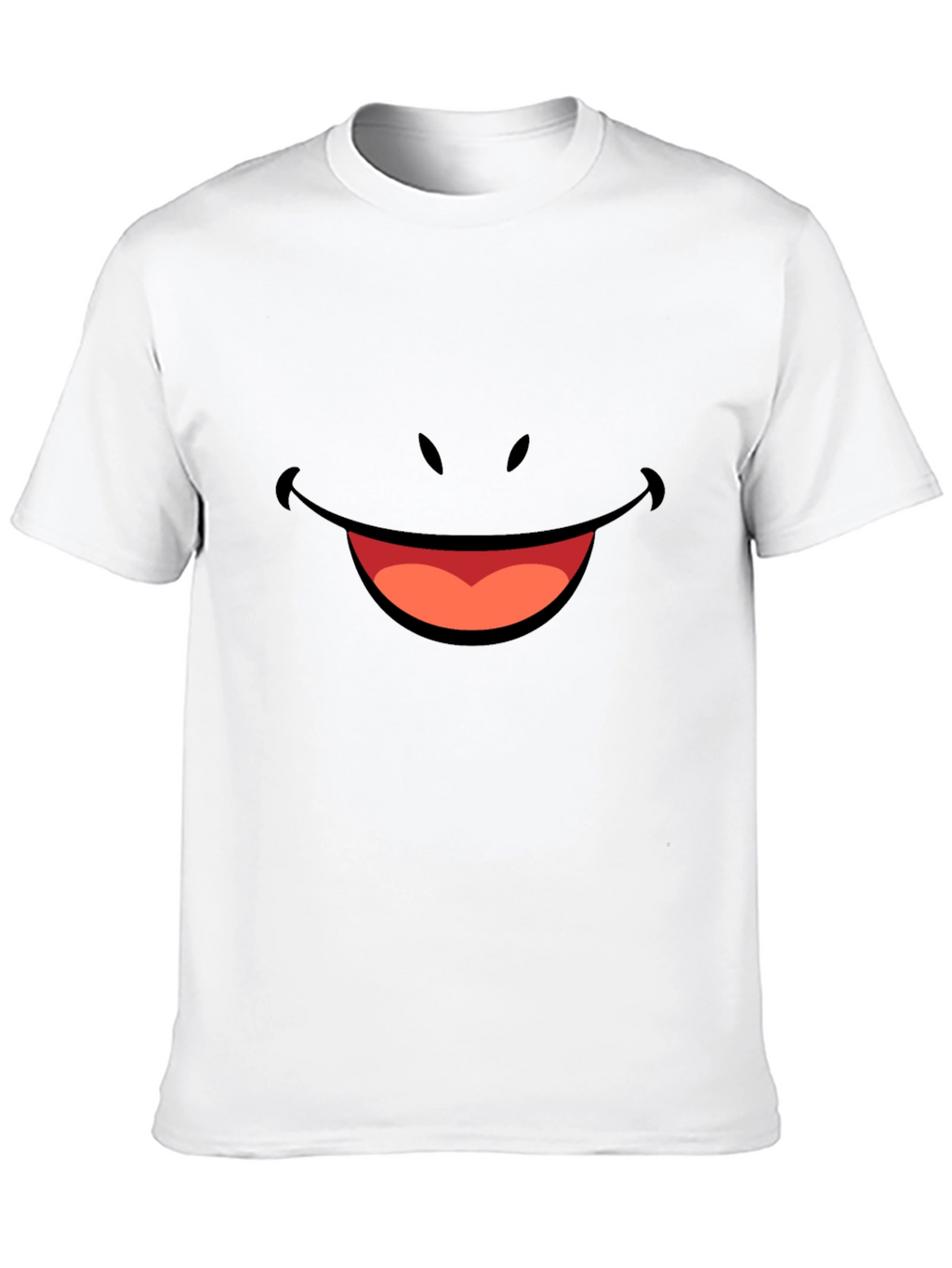 Smiley Face Graphic Tee - Black Comfort Fit