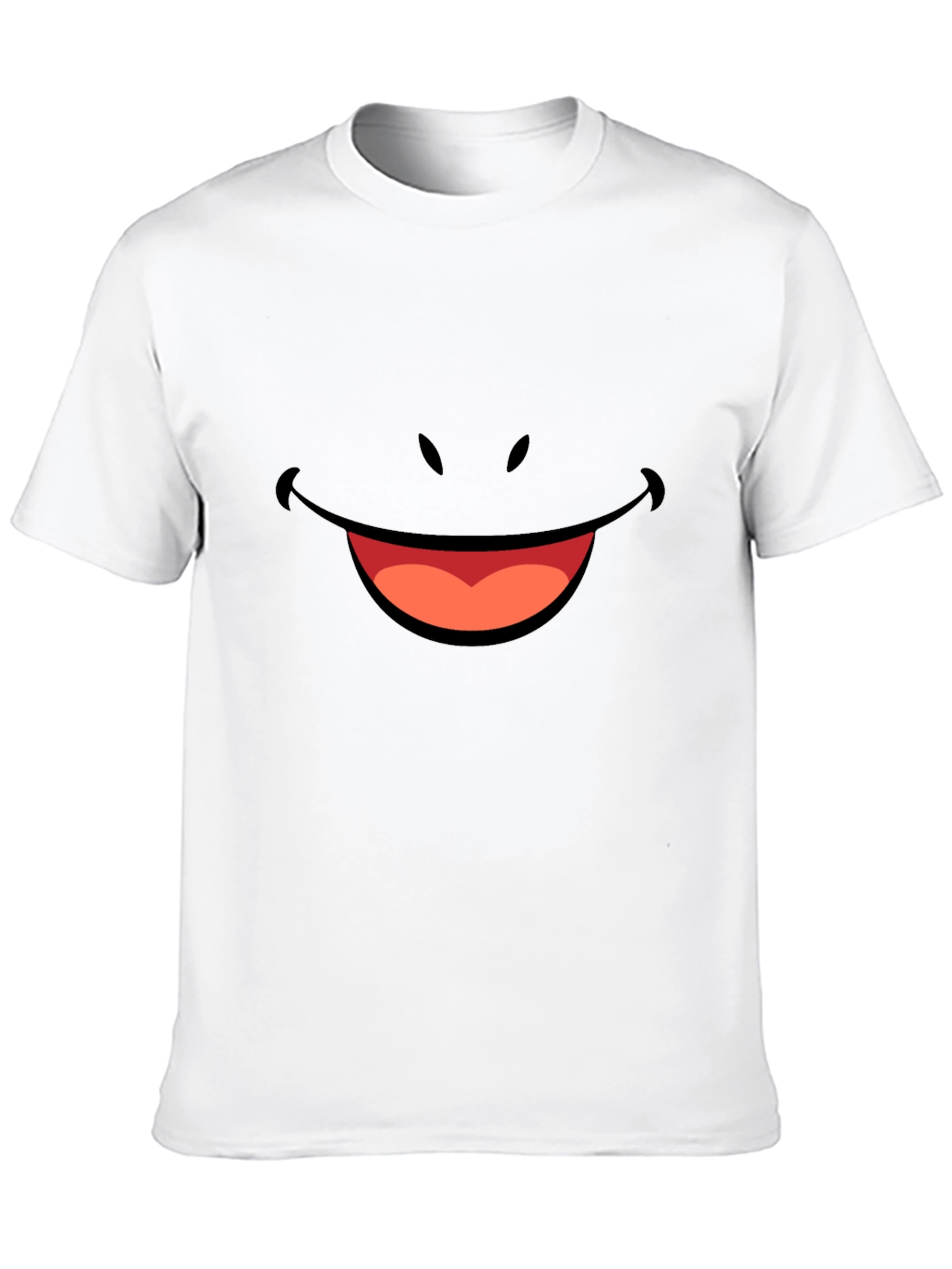Smiley Face Graphic Tee - Black Comfort Fit