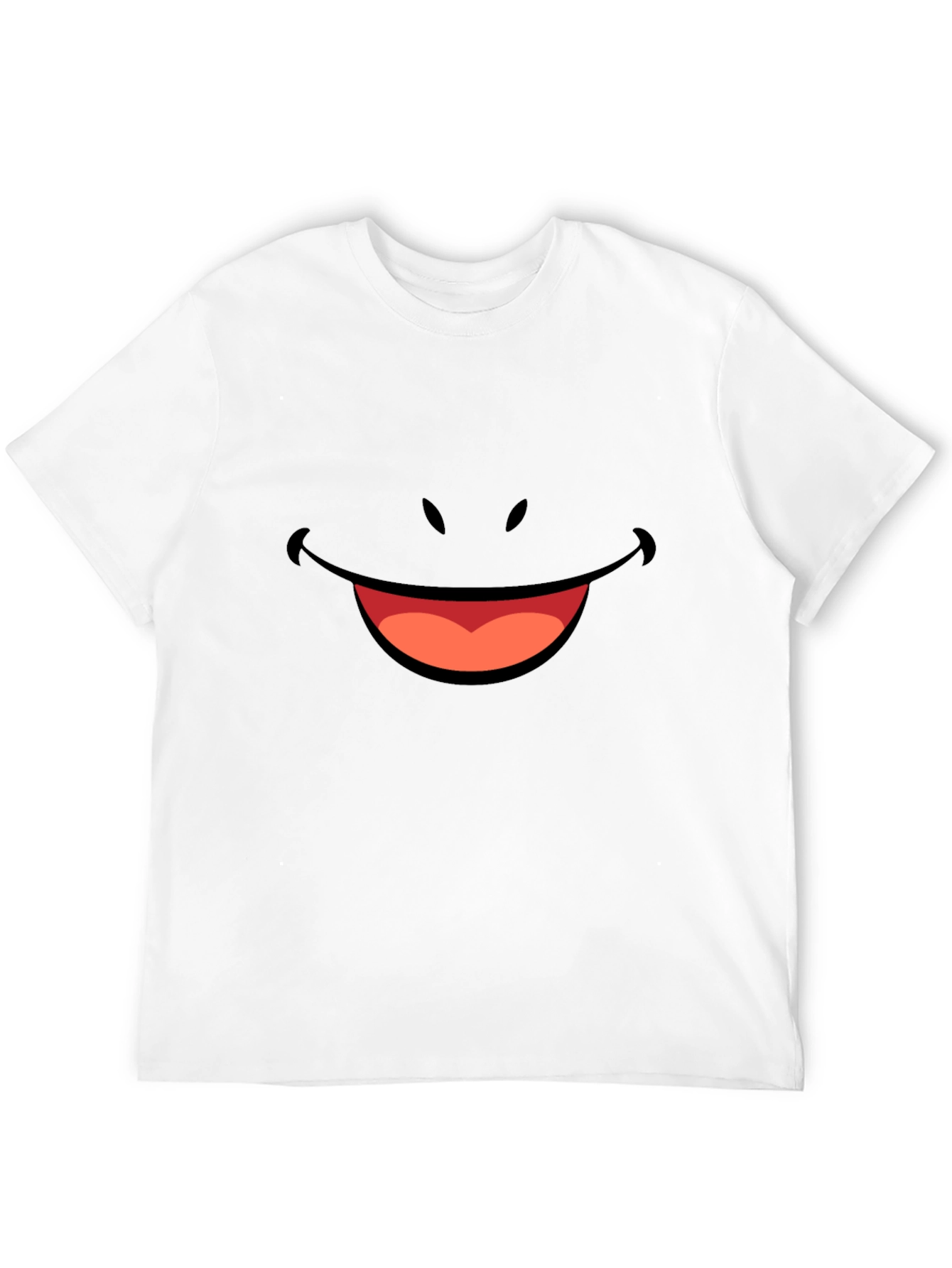 Smiley Face Graphic Tee - Black Comfort Fit