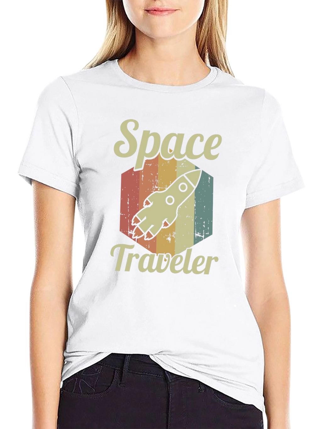 Space Traveler Retro Graphic T-Shirt