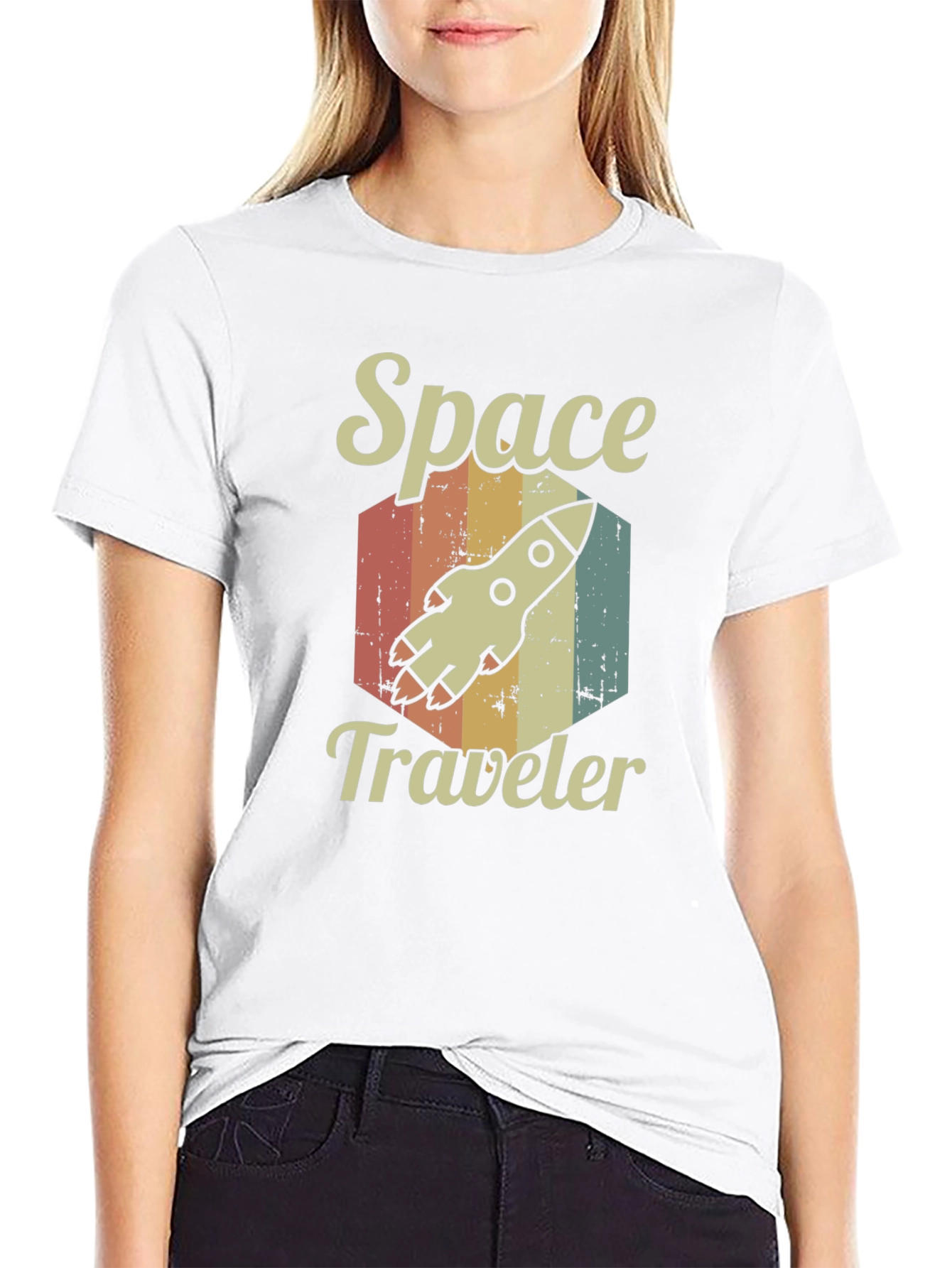 Space Traveler Retro Graphic T-Shirt