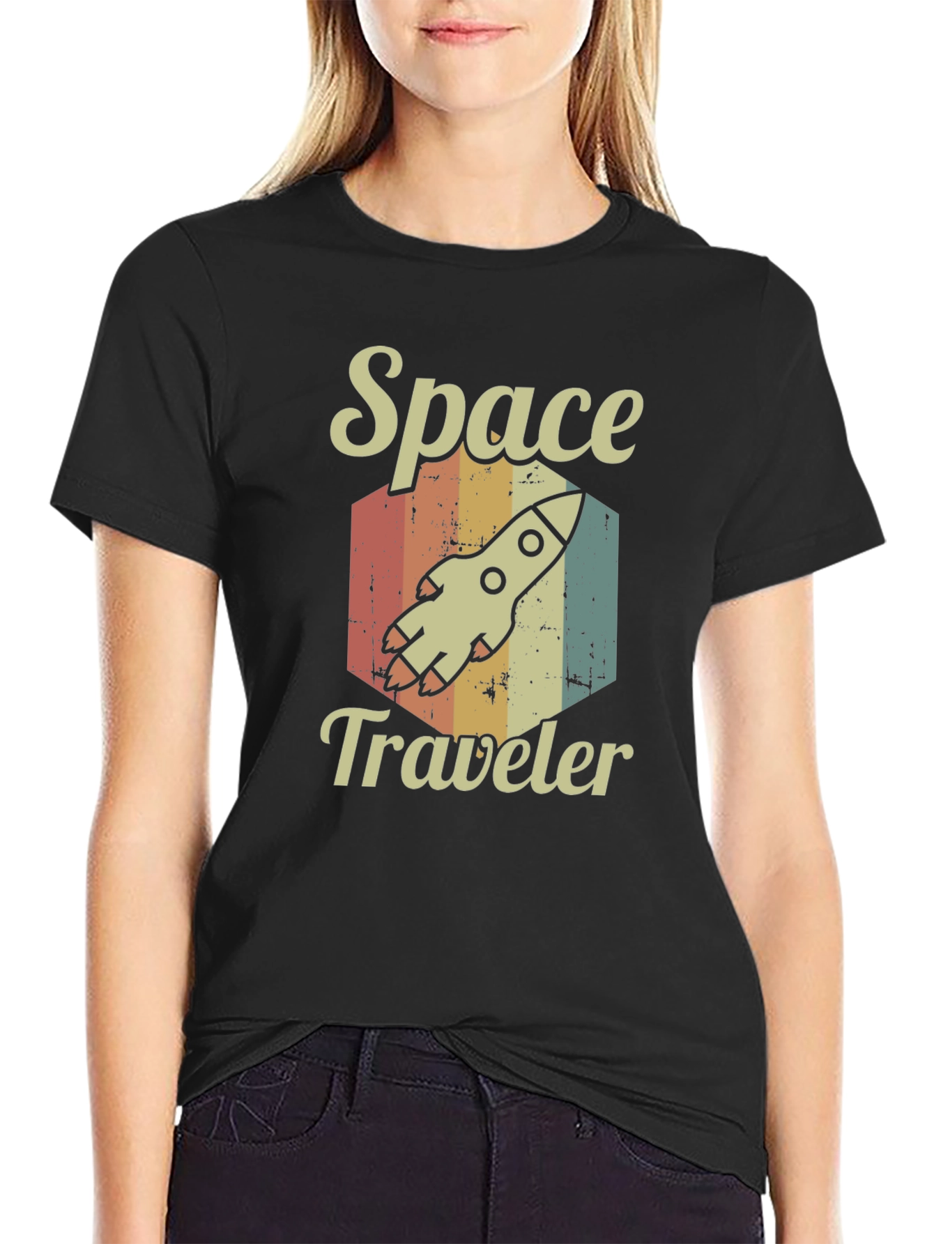 Space Traveler Retro Graphic T-Shirt