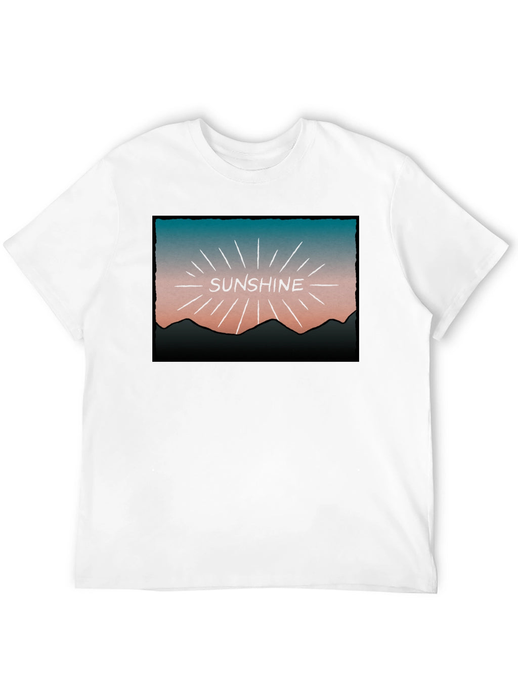 Sunshine Graphic Tee - Retro Mountain Design