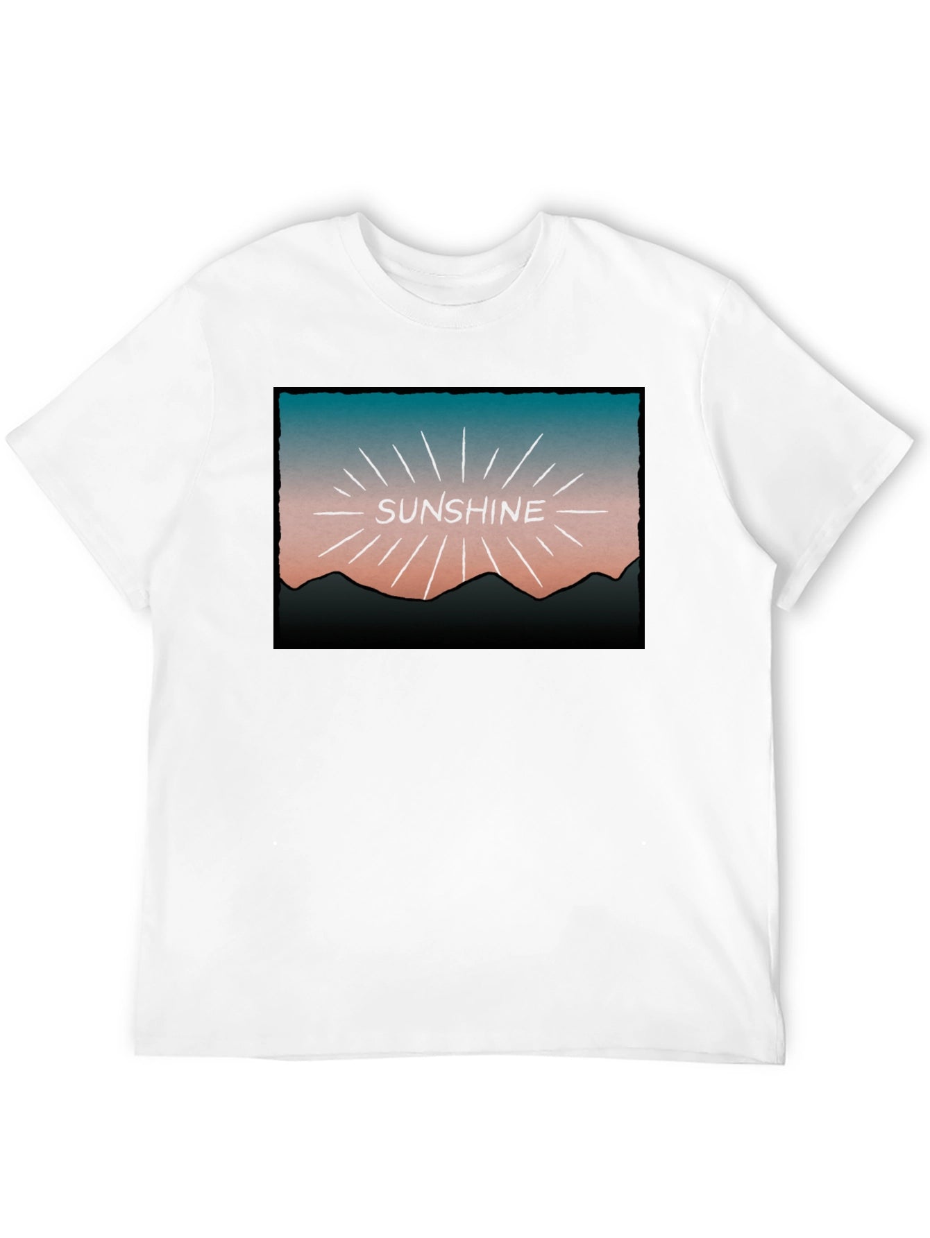 Sunshine Graphic Tee - Retro Mountain Design