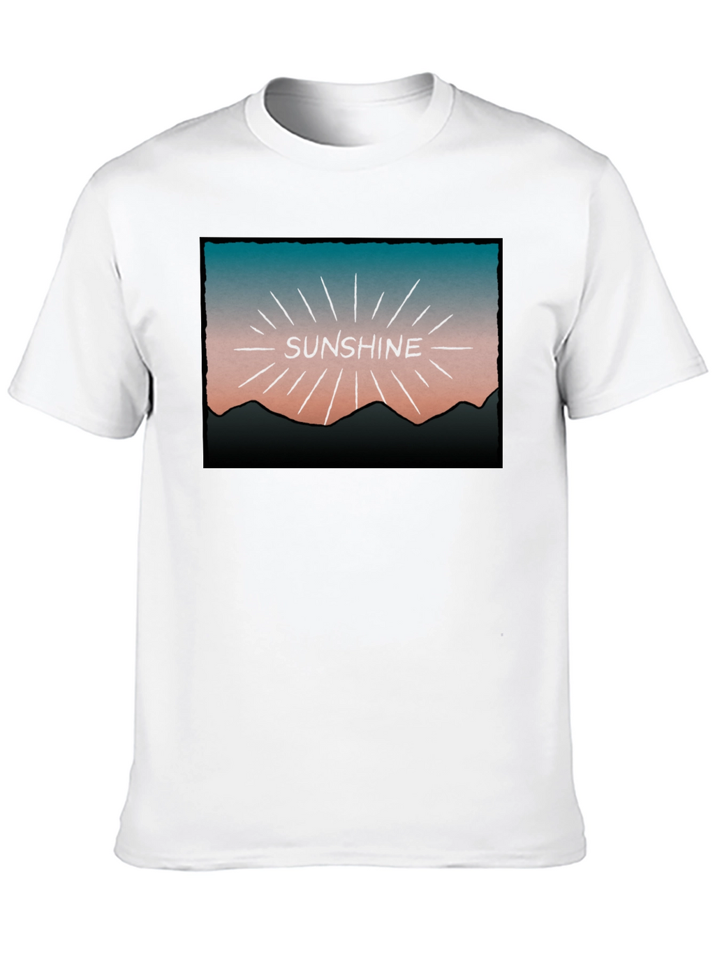 Sunshine Graphic Tee - Retro Mountain Design