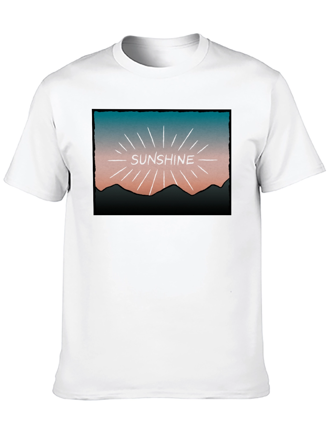 Sunshine Graphic Tee - Retro Mountain Design