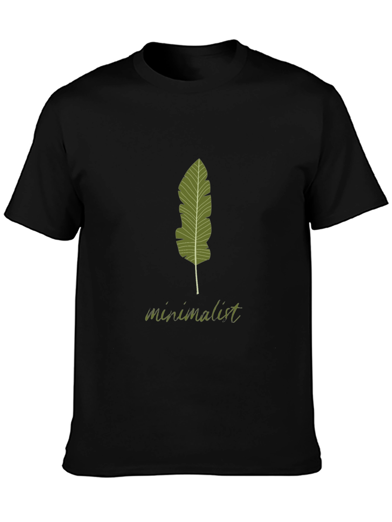 Minimalist Banana Leaf Graphic Tee - Modern Style