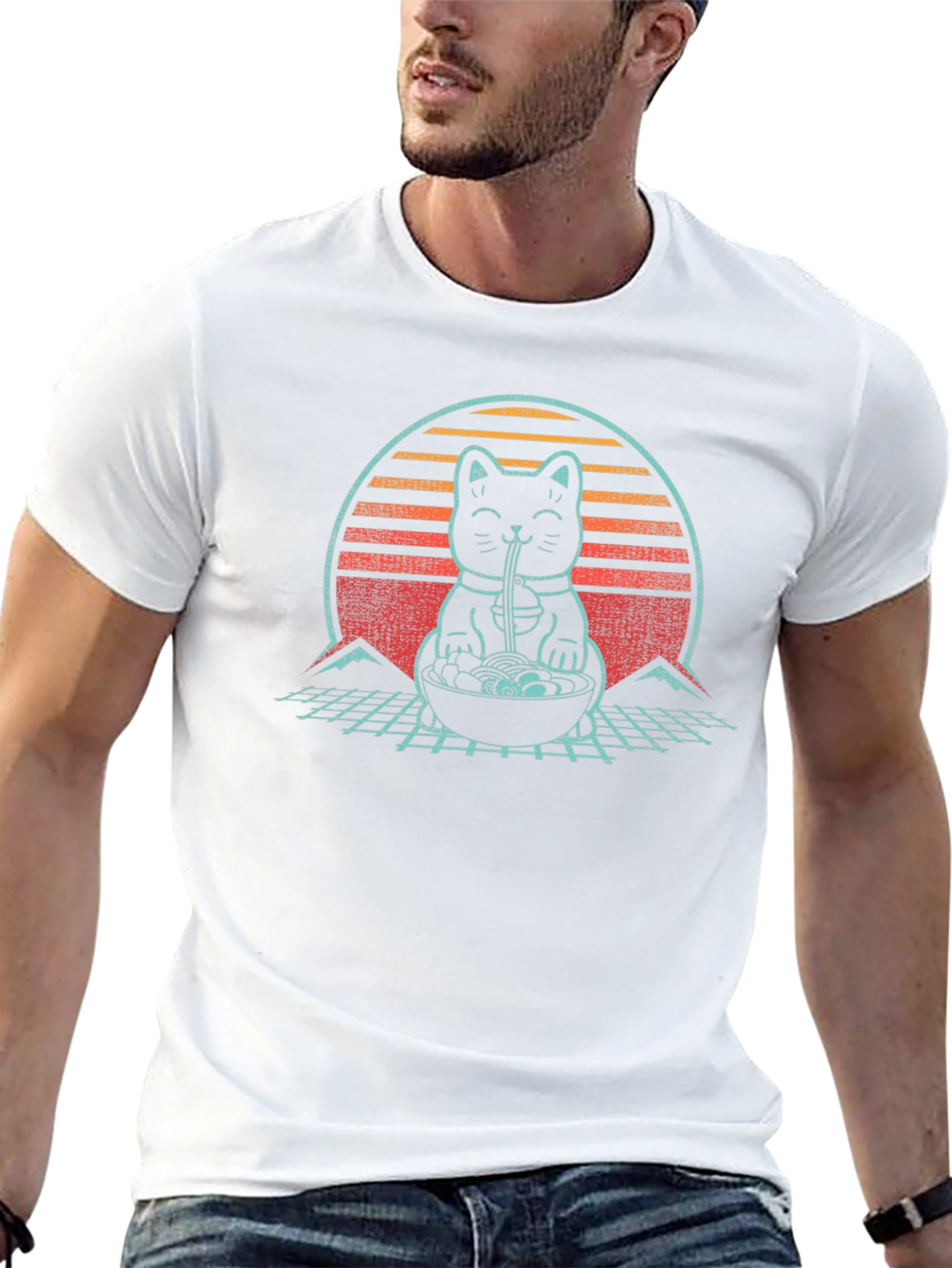 Retro Ramen Cat T-Shirt
