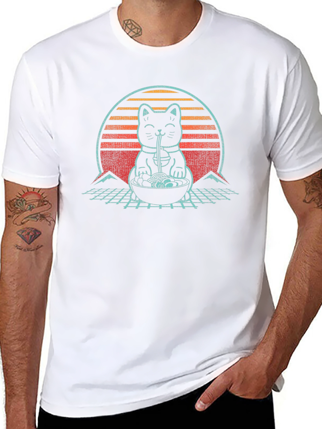 Retro Ramen Cat T-Shirt