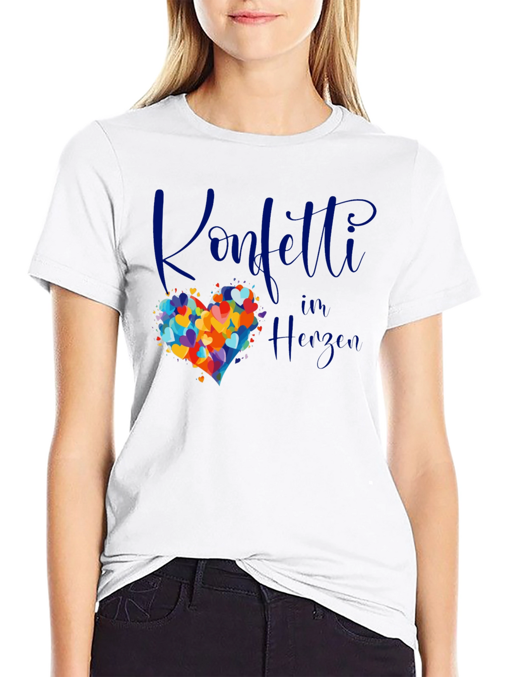 Confetti in Herzen Graphic Tee
