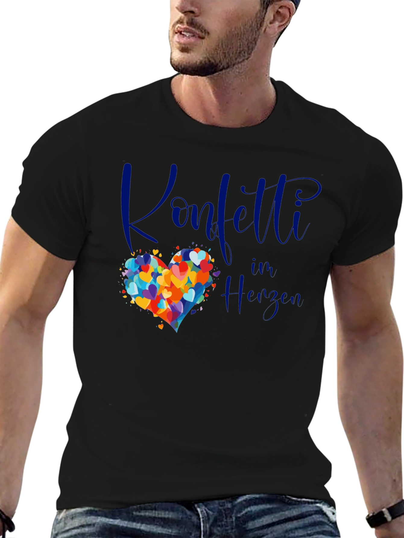 Confetti in Herzen Graphic Tee