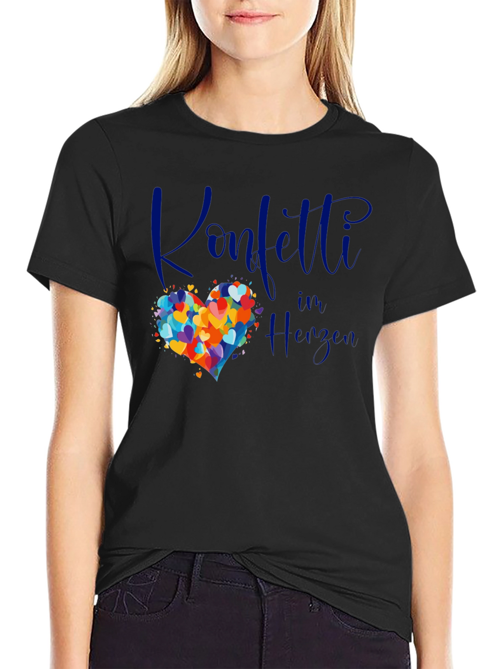 Confetti in Herzen Graphic Tee