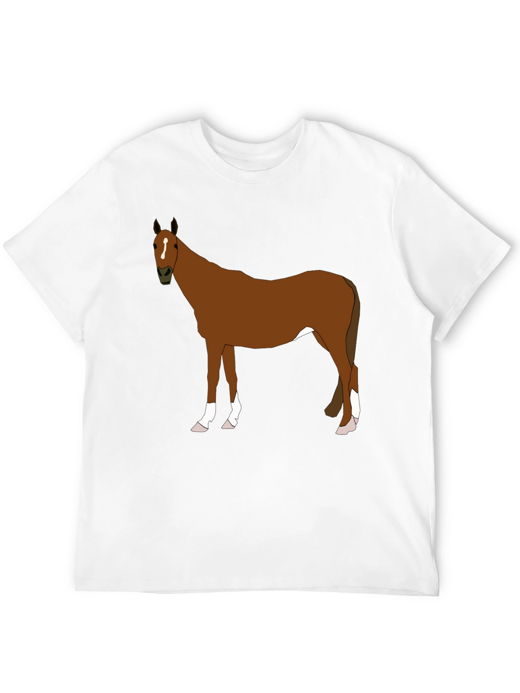 Horse Graphic Tee - Black Cotton Blend