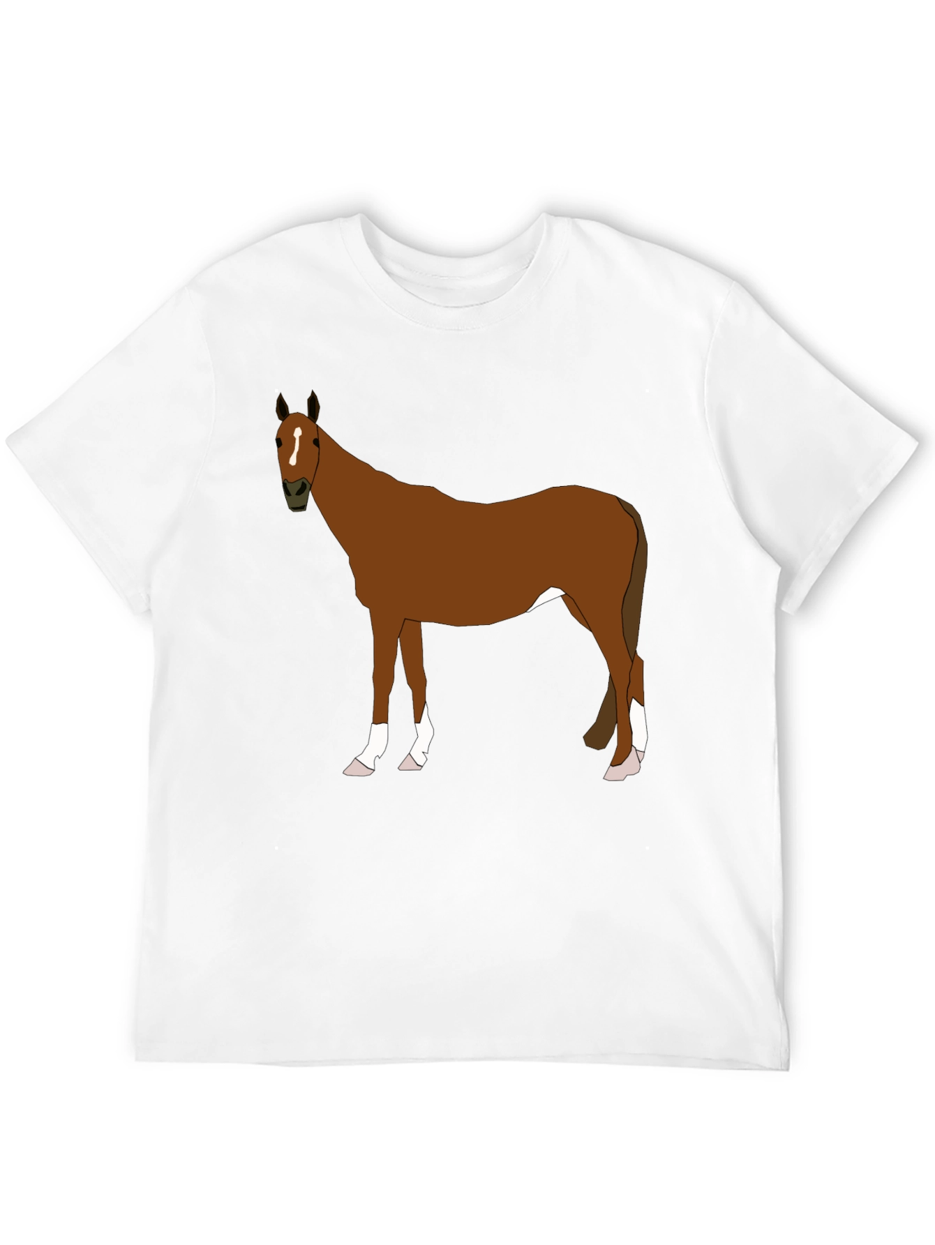 Horse Graphic Tee - Black Cotton Blend