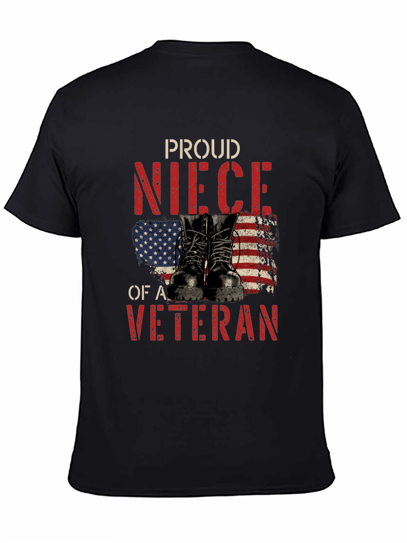Proud Veteran Niece Graphic T-Shirt