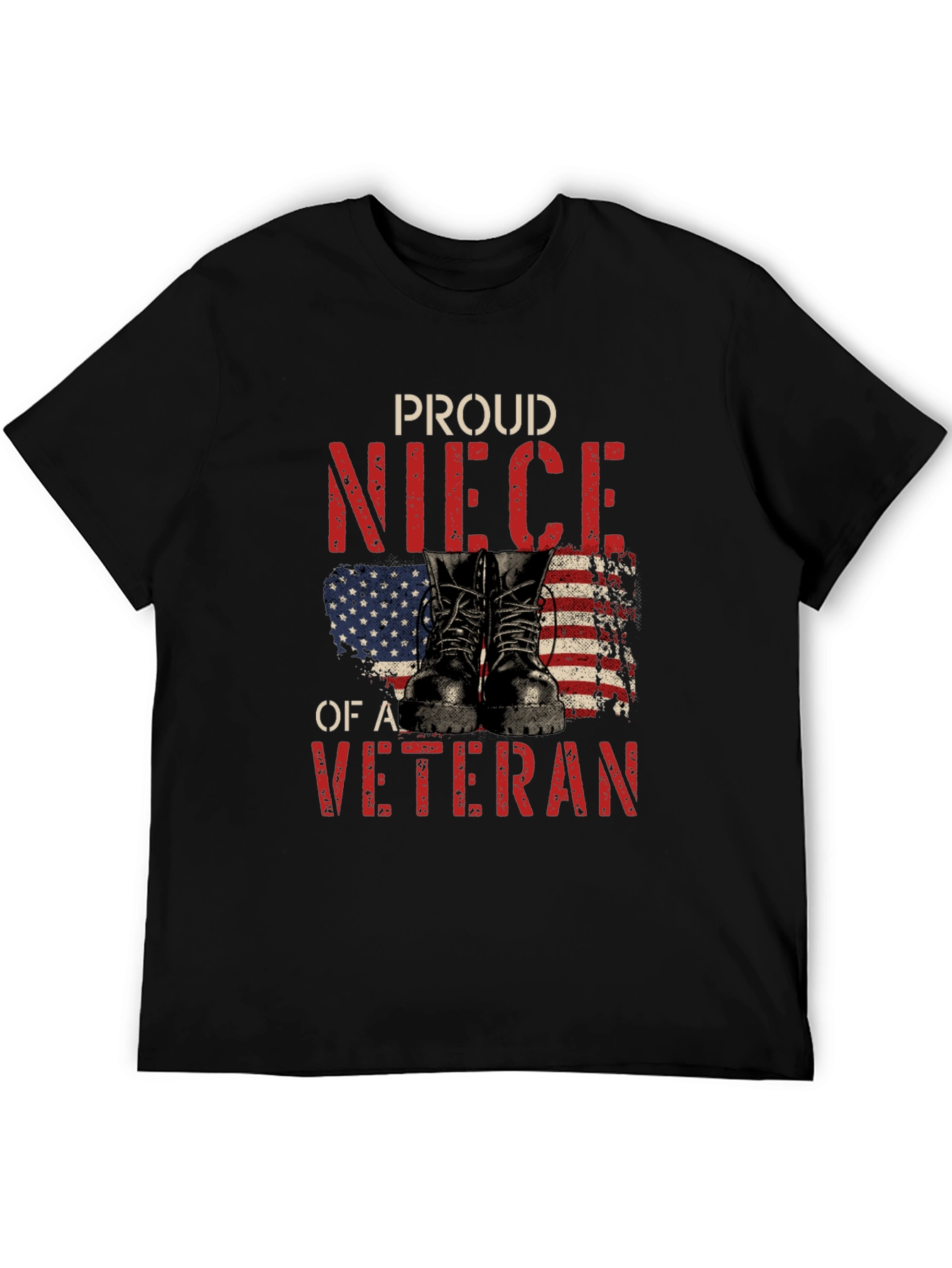 Proud Veteran Niece Graphic T-Shirt
