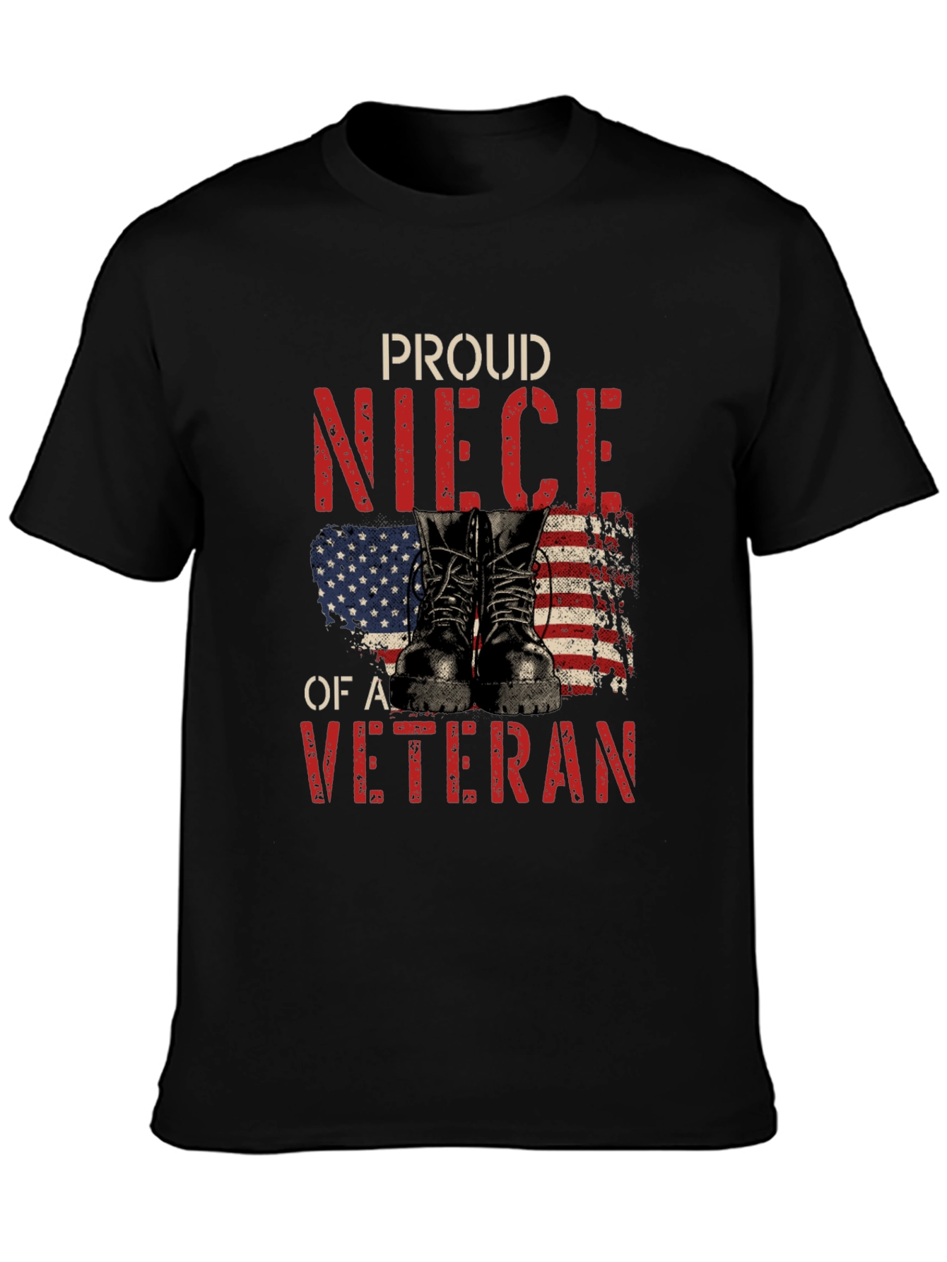 Proud Veteran Niece Graphic T-Shirt