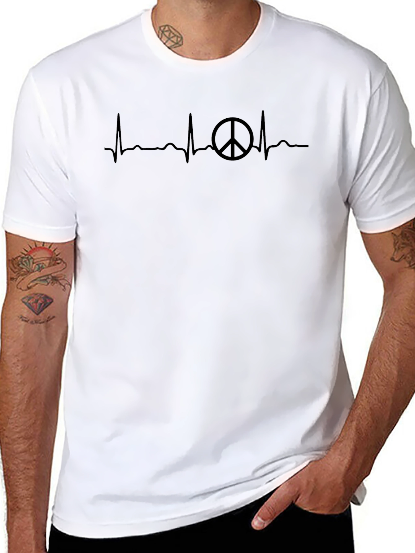 Peace Sign Heartbeat T-Shirt