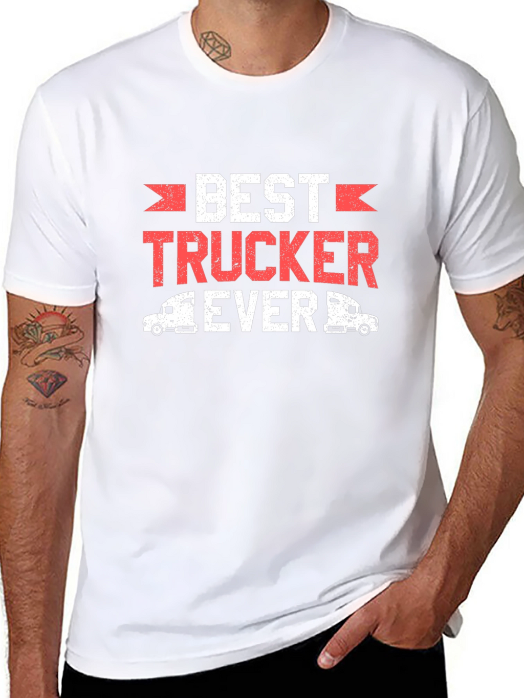 Best Trucker Ever T-Shirt Funny Truck Driver Tee