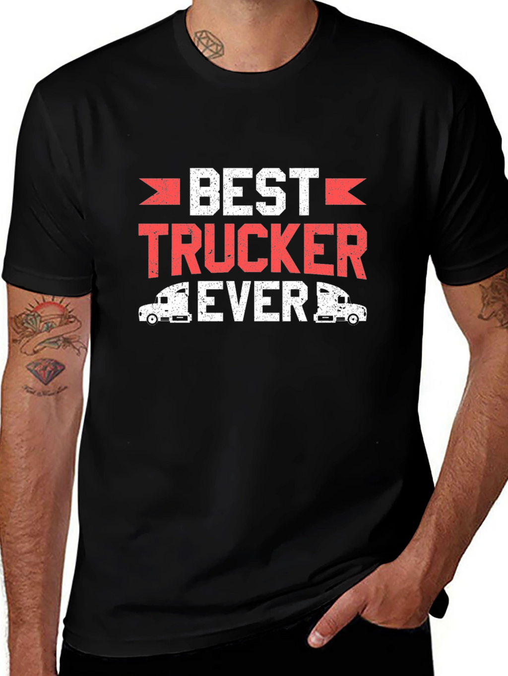 Best Trucker Ever T-Shirt Funny Truck Driver Tee