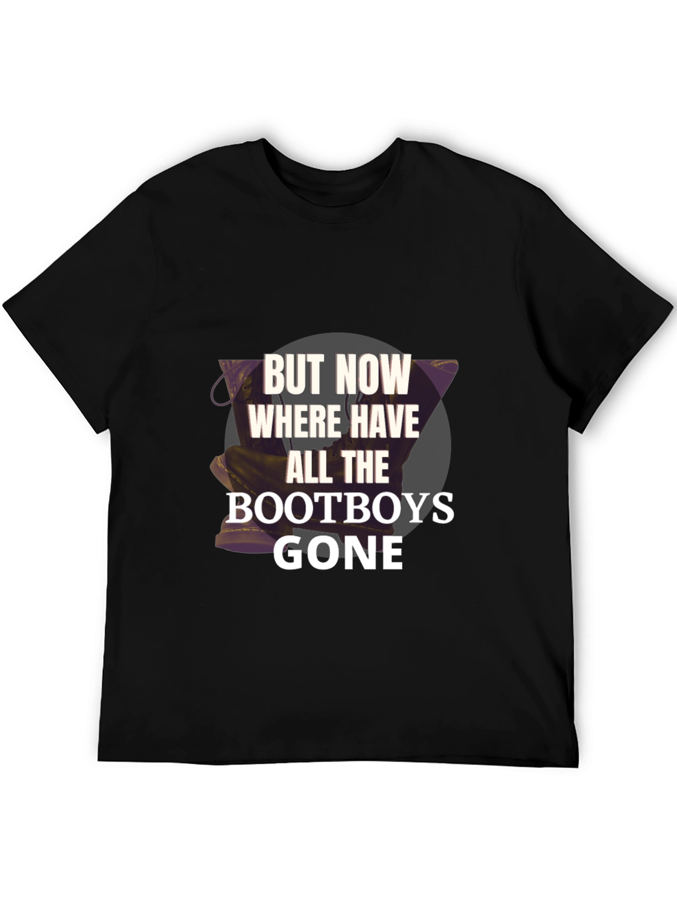 Bootboys Gone Graphic Tee - Novelty Print Shirt