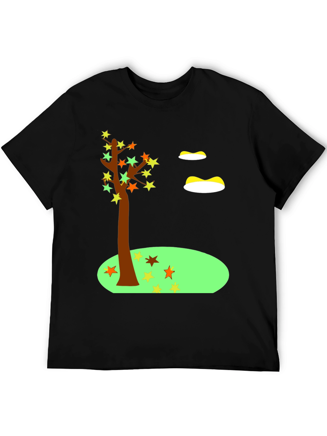 Fall Tree T-Shirt Star Leaves Autumn Design