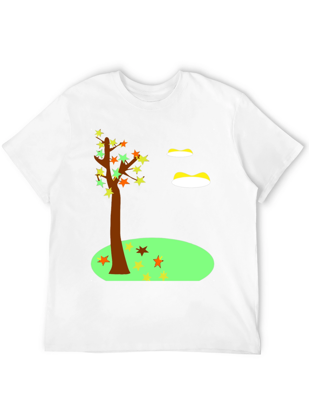 Fall Tree T-Shirt Star Leaves Autumn Design