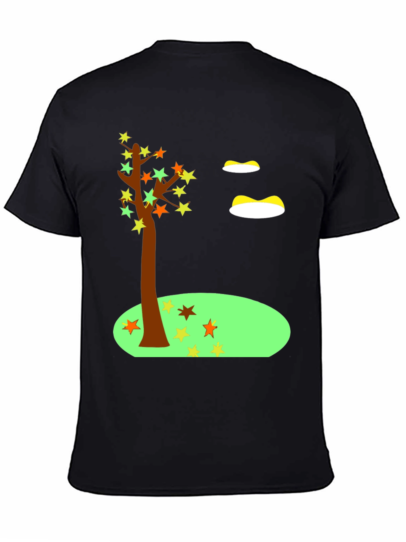 Fall Tree T-Shirt Star Leaves Autumn Design