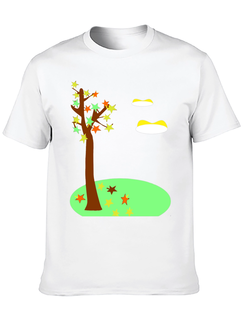 Fall Tree T-Shirt Star Leaves Autumn Design