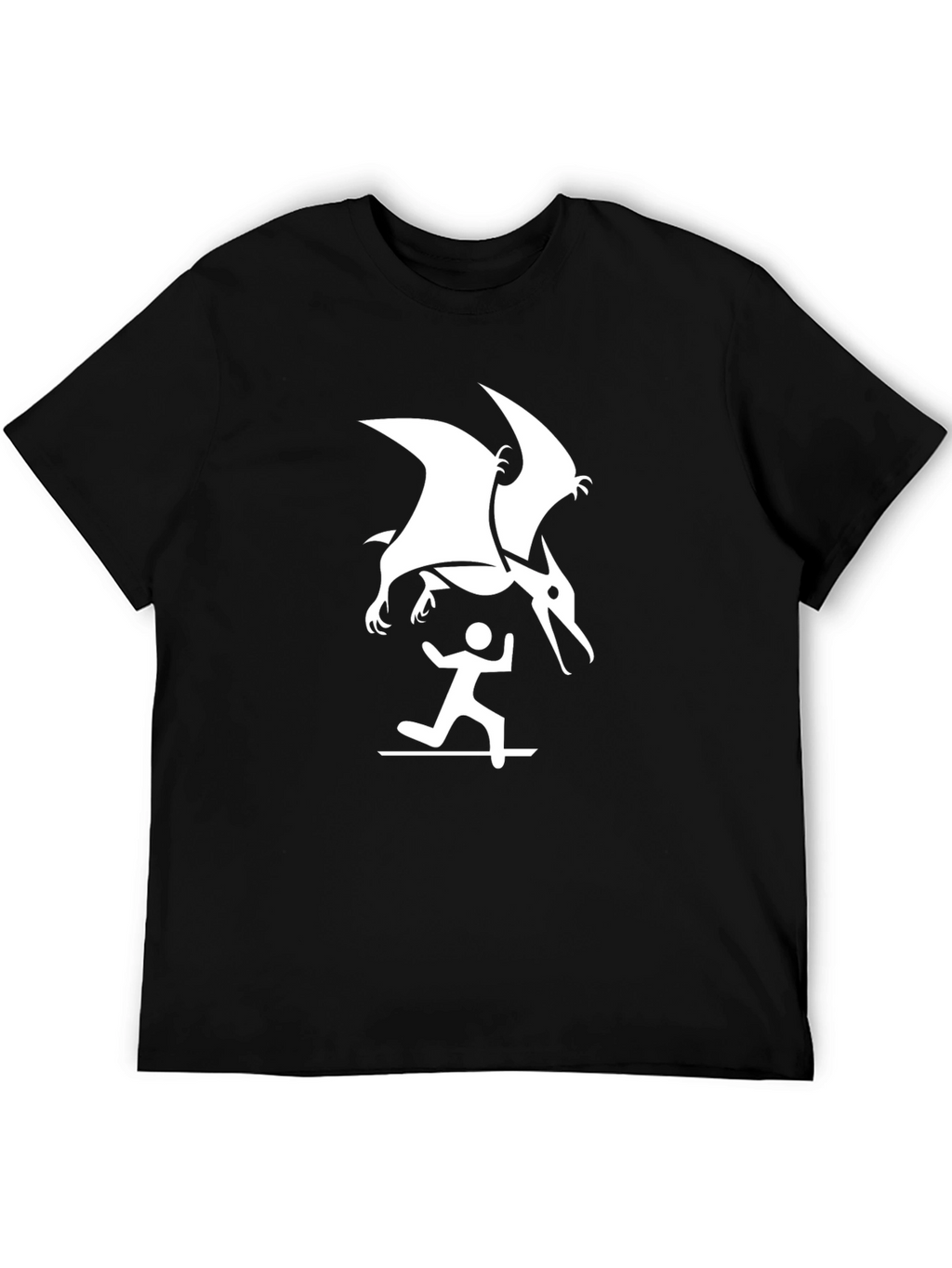 Pterodactyl Attack Graphic Tee - Black