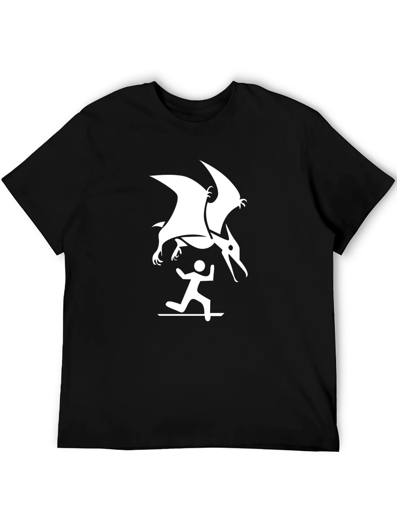Pterodactyl Attack Graphic Tee - Black