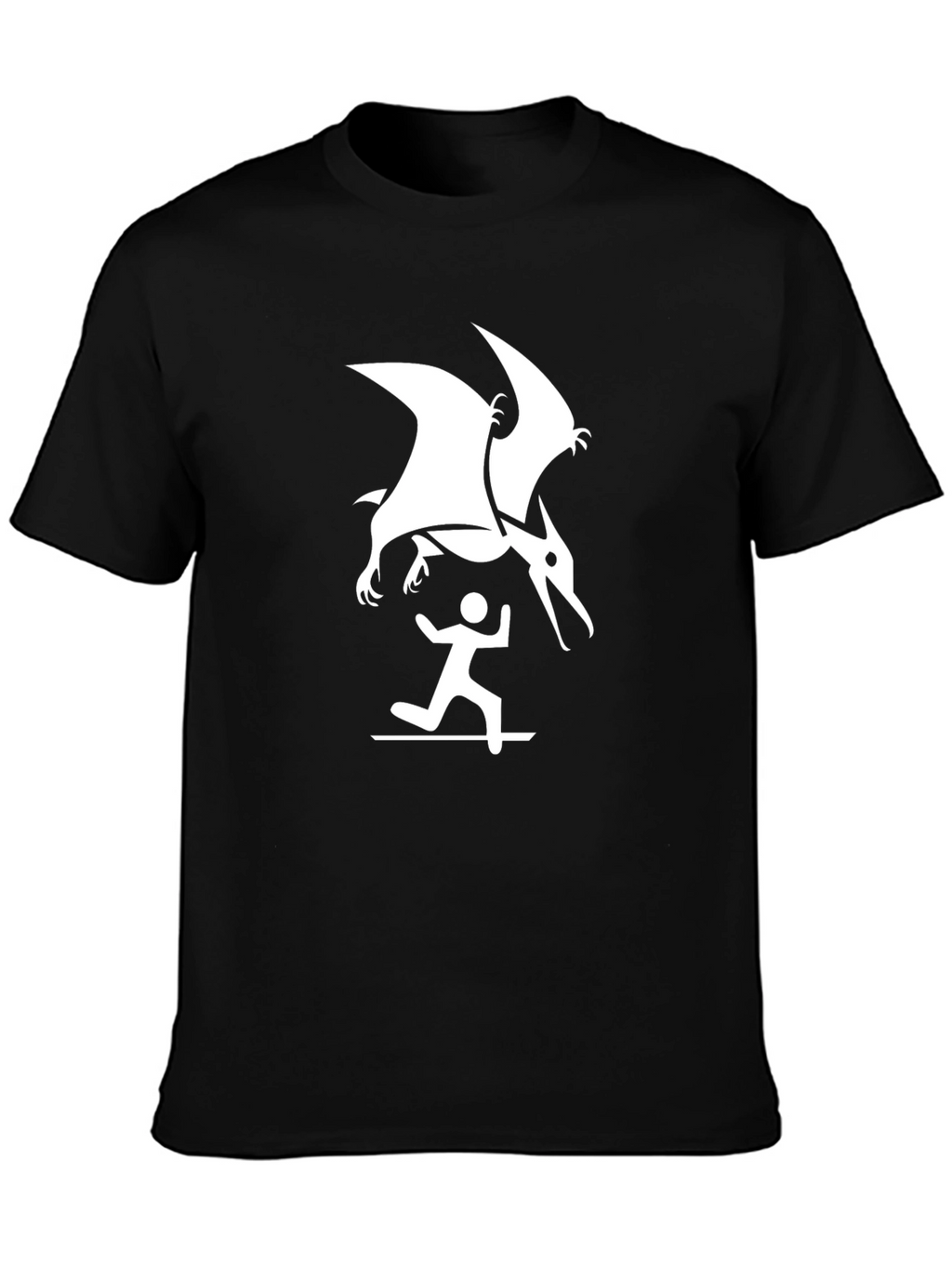 Pterodactyl Attack Graphic Tee - Black