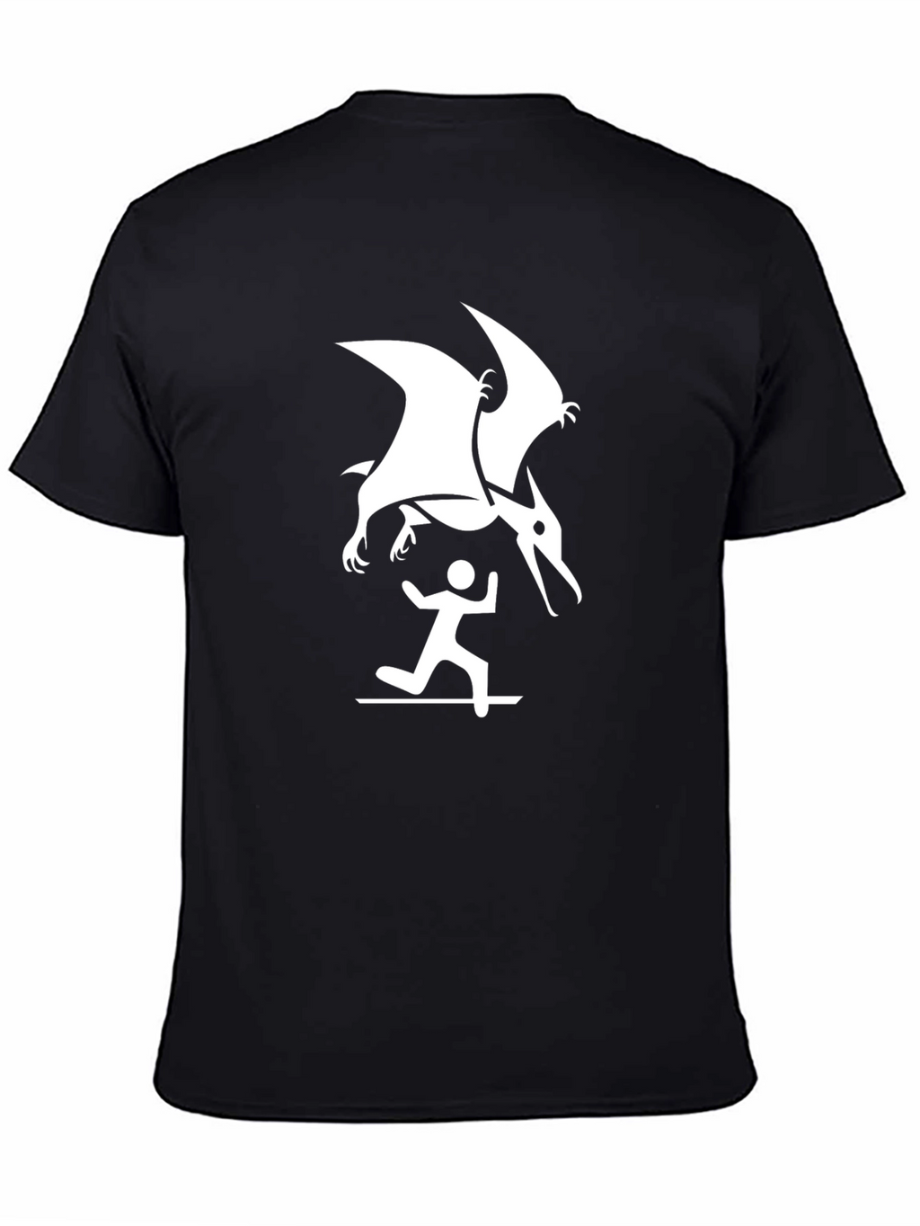 Pterodactyl Attack Graphic Tee - Black