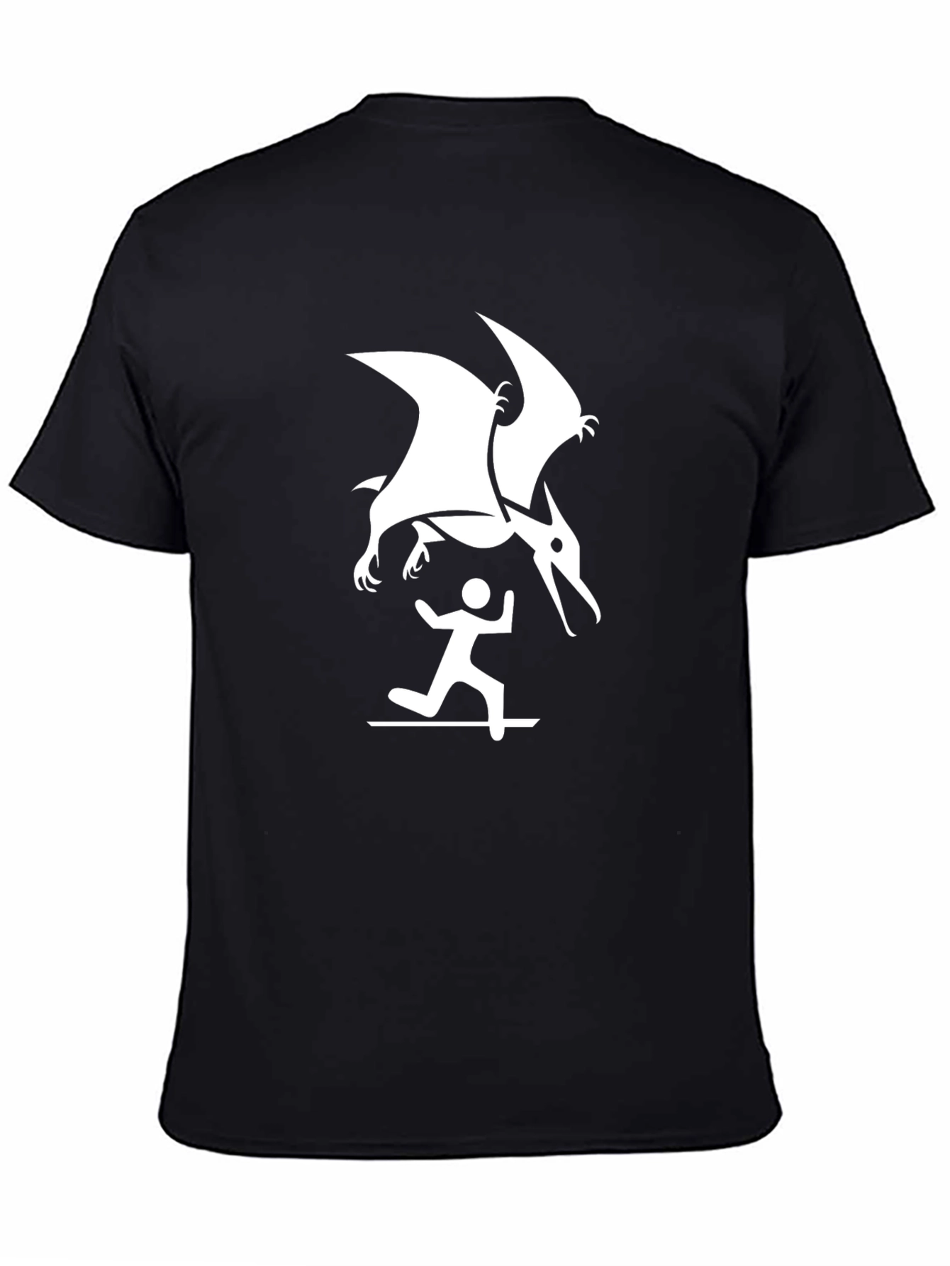 Pterodactyl Attack Graphic Tee - Black