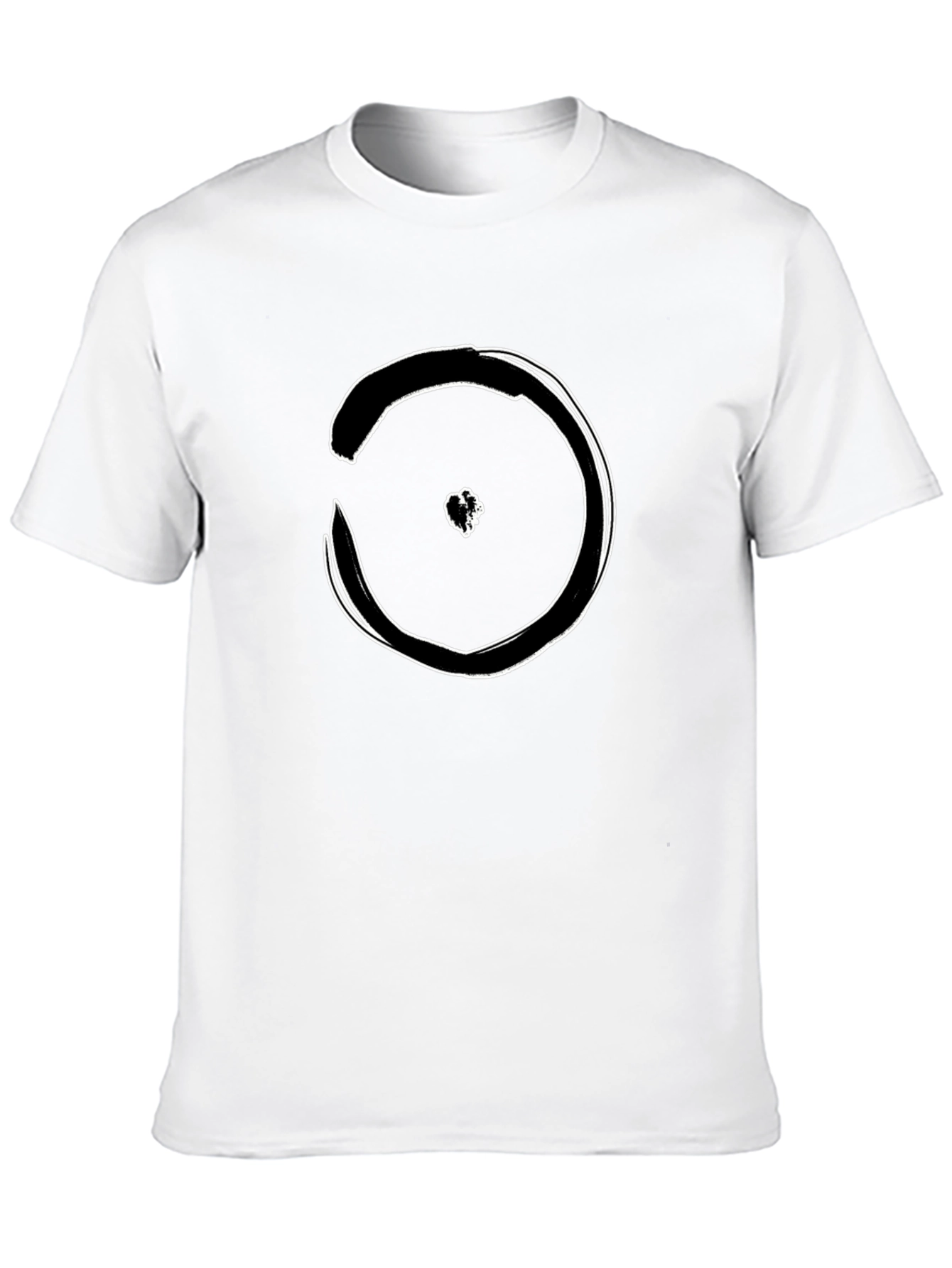 Black T-Shirt with Abstract Circle Design