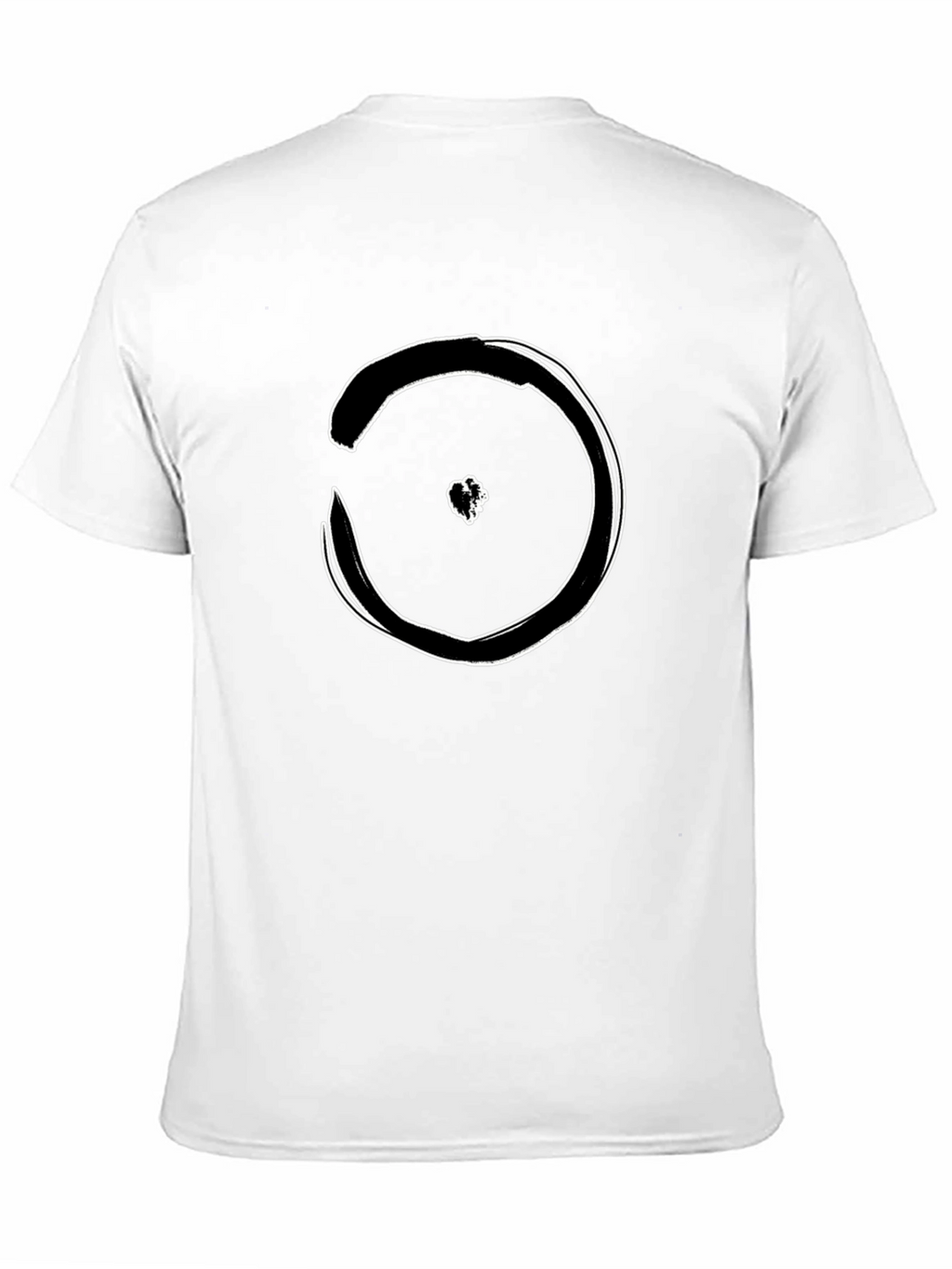 Black T-Shirt with Abstract Circle Design
