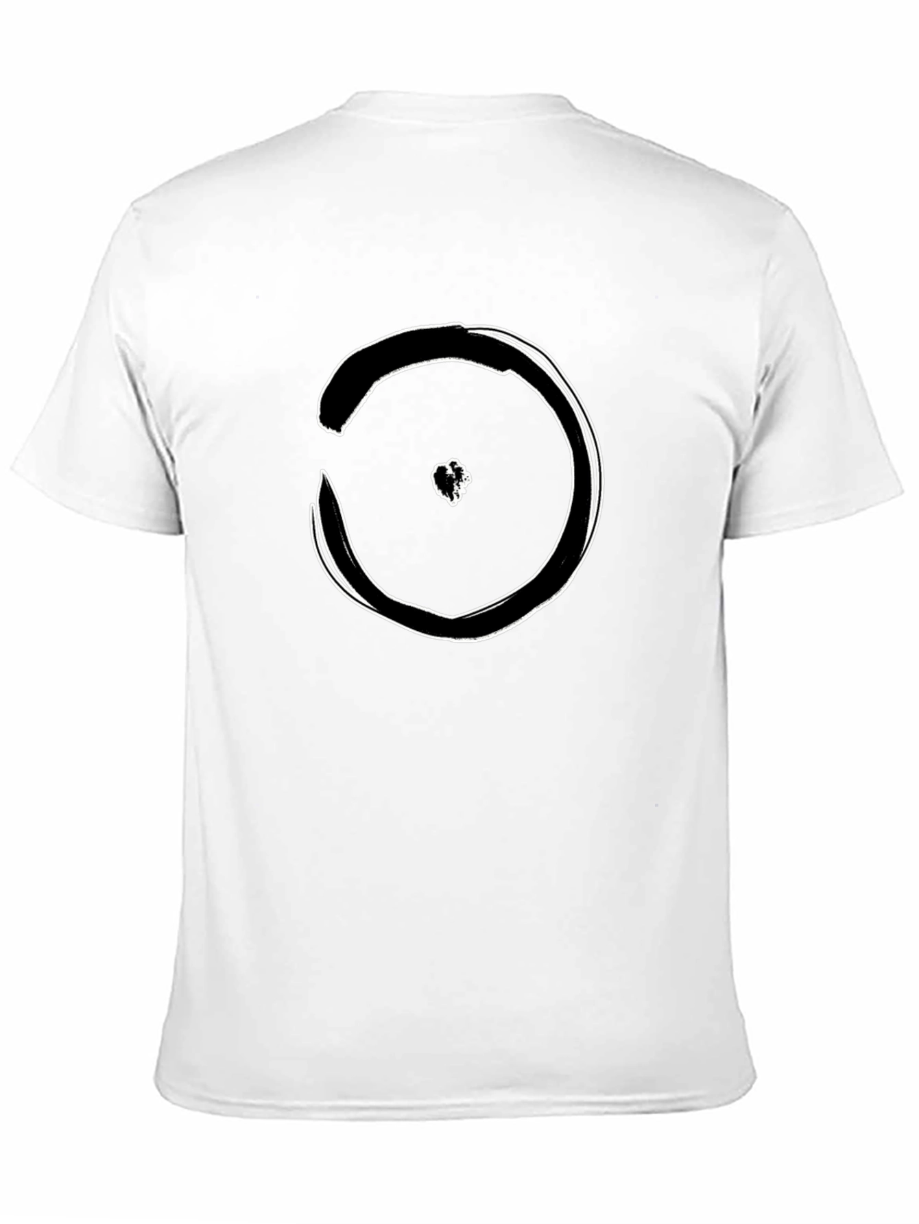 Black T-Shirt with Abstract Circle Design