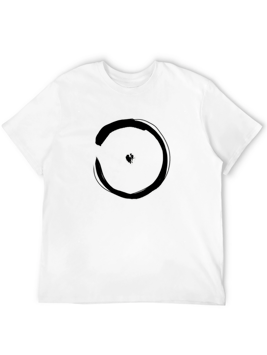 Black T-Shirt with Abstract Circle Design