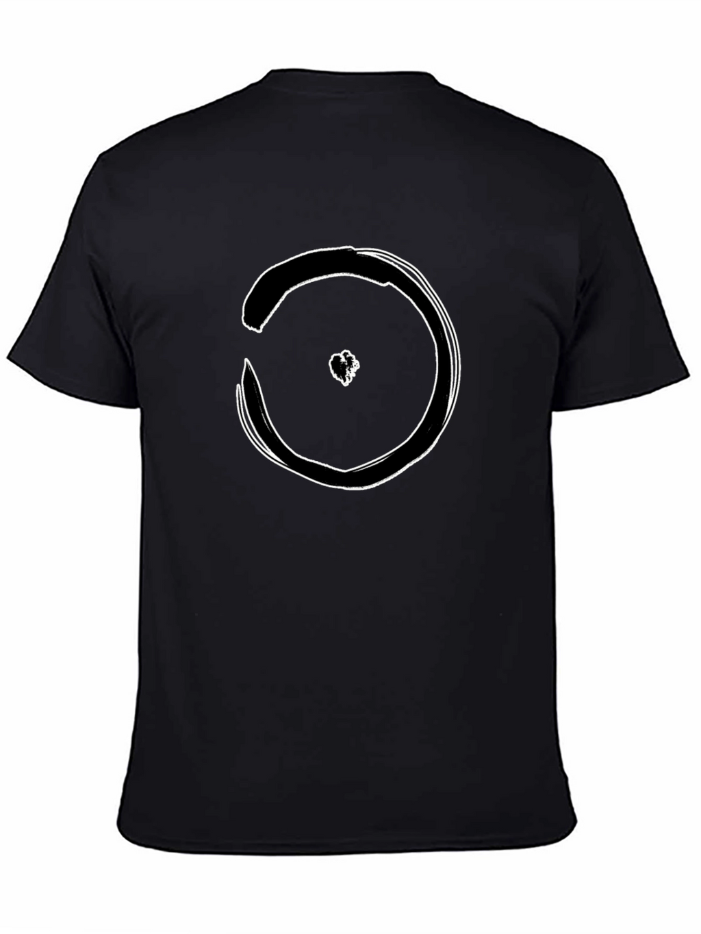 Black T-Shirt with Abstract Circle Design