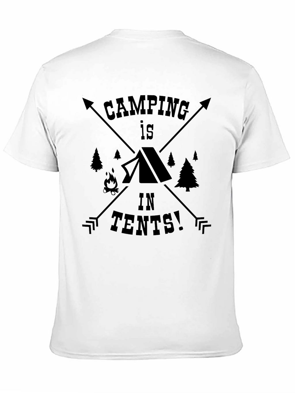 Camping in Tents Black Graphic Tee