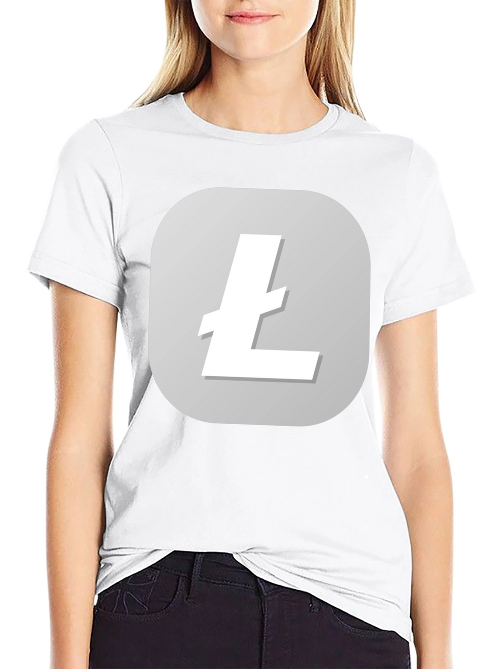 Litecoin Logo Black T-Shirt - Crypto Tee