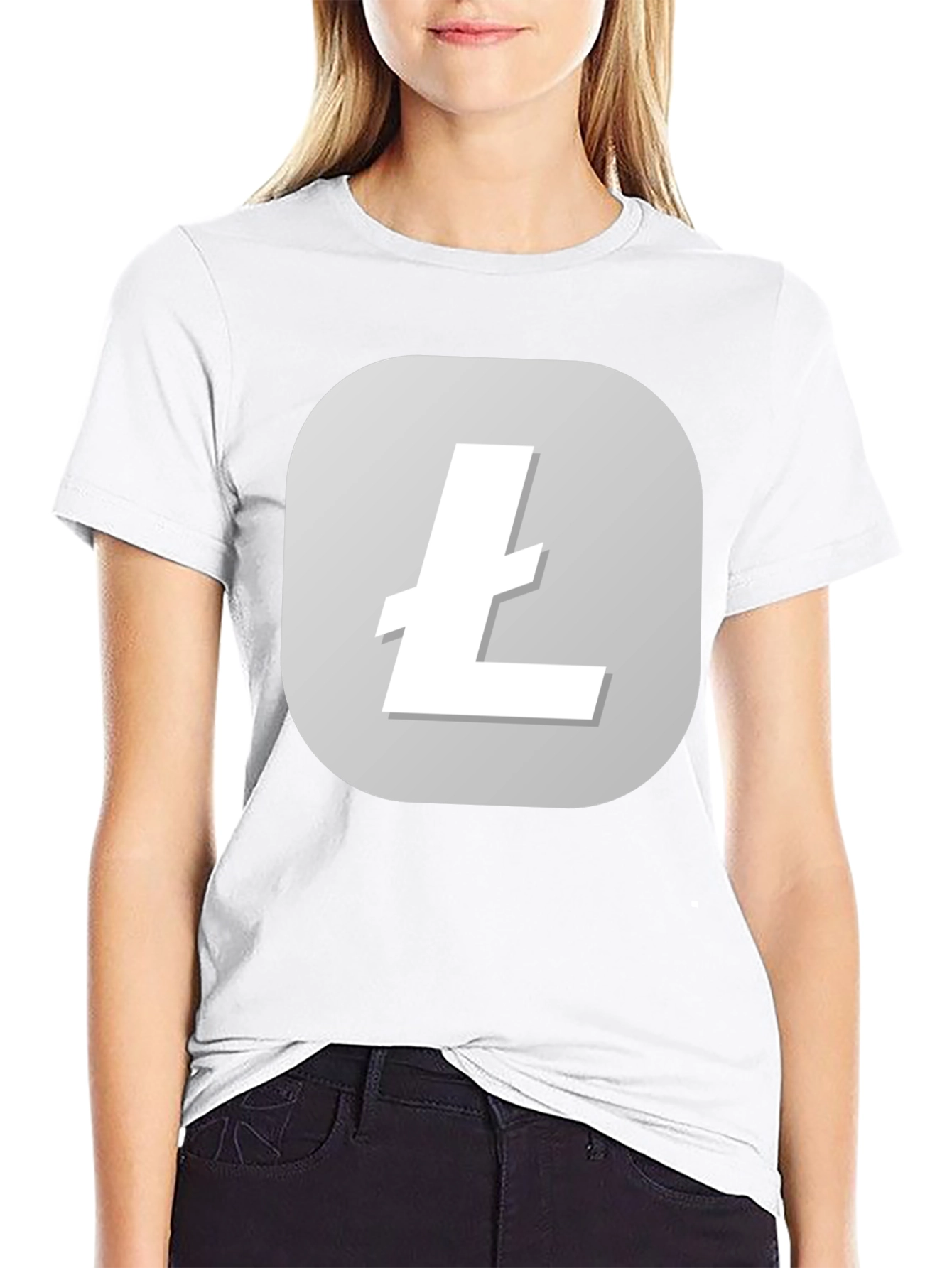 Litecoin Logo Black T-Shirt - Crypto Tee
