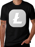 Litecoin Logo Black T-Shirt - Crypto Tee