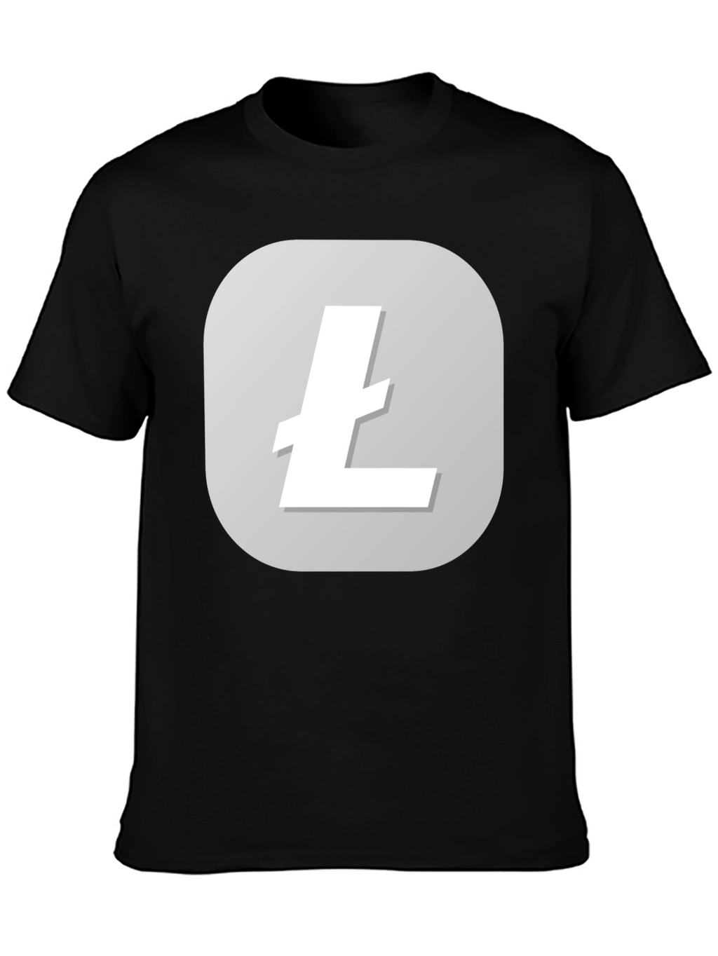 Litecoin Logo Black T-Shirt - Crypto Tee